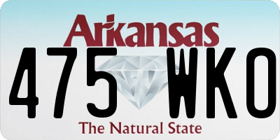 AR license plate 475WKO