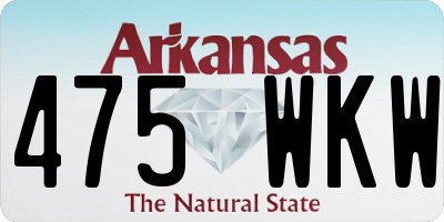 AR license plate 475WKW
