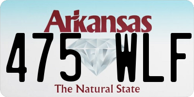 AR license plate 475WLF