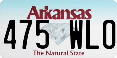 AR license plate 475WLO