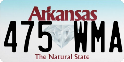 AR license plate 475WMA