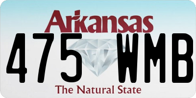 AR license plate 475WMB