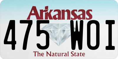 AR license plate 475WOI