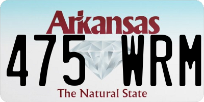 AR license plate 475WRM