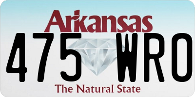 AR license plate 475WRO