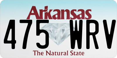AR license plate 475WRV