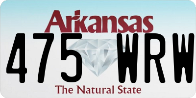 AR license plate 475WRW