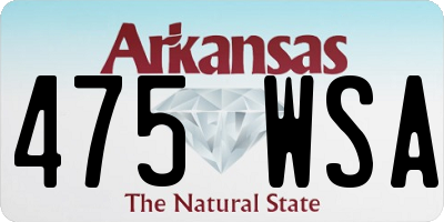 AR license plate 475WSA