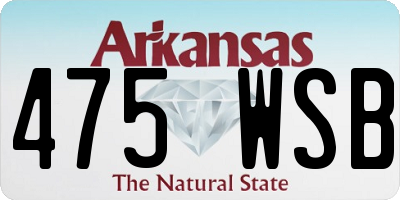 AR license plate 475WSB