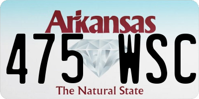 AR license plate 475WSC