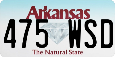 AR license plate 475WSD