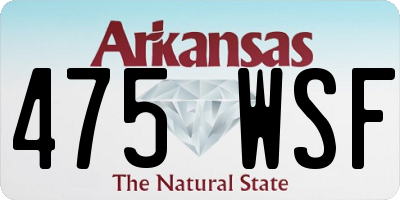 AR license plate 475WSF