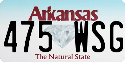 AR license plate 475WSG
