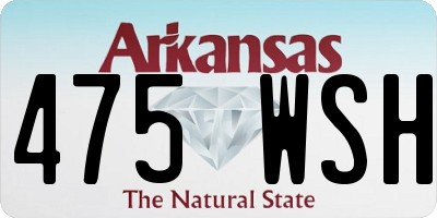 AR license plate 475WSH