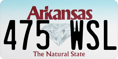 AR license plate 475WSL