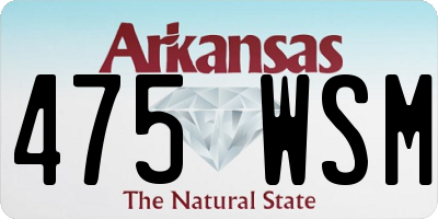 AR license plate 475WSM