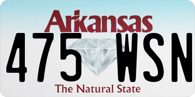 AR license plate 475WSN