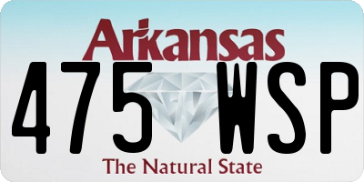 AR license plate 475WSP