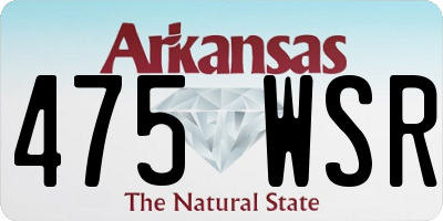 AR license plate 475WSR
