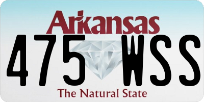 AR license plate 475WSS