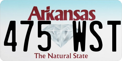 AR license plate 475WST