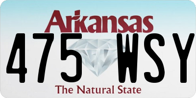 AR license plate 475WSY