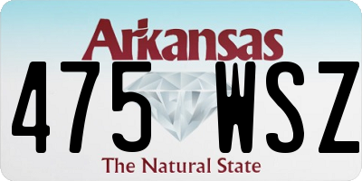 AR license plate 475WSZ