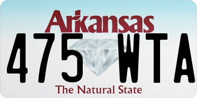 AR license plate 475WTA