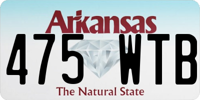 AR license plate 475WTB