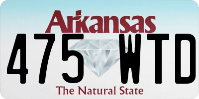 AR license plate 475WTD