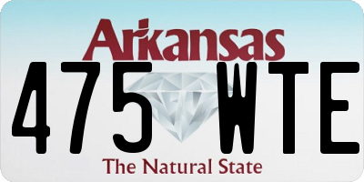 AR license plate 475WTE
