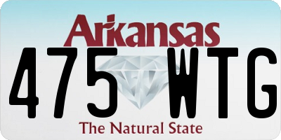 AR license plate 475WTG