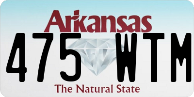 AR license plate 475WTM