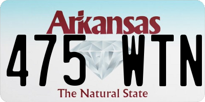 AR license plate 475WTN