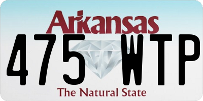 AR license plate 475WTP