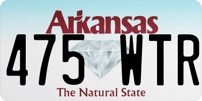 AR license plate 475WTR