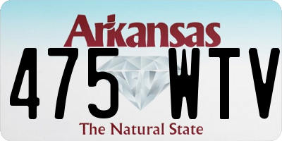 AR license plate 475WTV