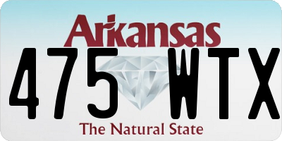 AR license plate 475WTX
