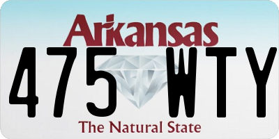 AR license plate 475WTY