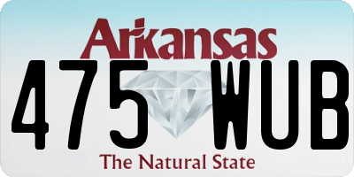 AR license plate 475WUB