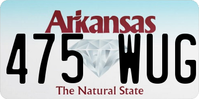 AR license plate 475WUG