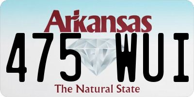 AR license plate 475WUI