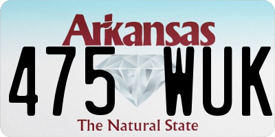 AR license plate 475WUK