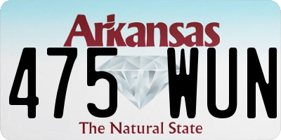 AR license plate 475WUN