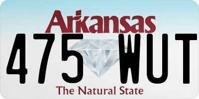 AR license plate 475WUT