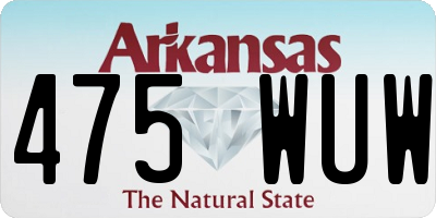 AR license plate 475WUW