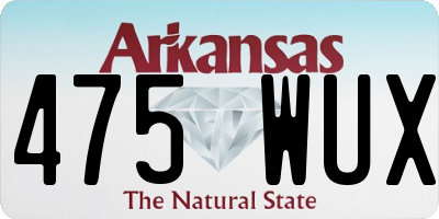 AR license plate 475WUX