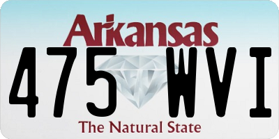 AR license plate 475WVI