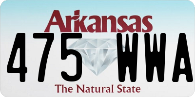 AR license plate 475WWA