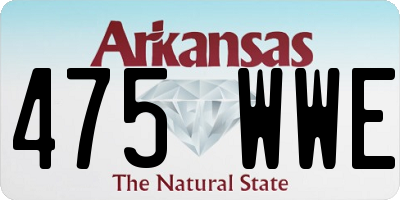 AR license plate 475WWE